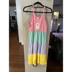 PatPat Girls' Colorblock Tiered Dress Size 10-11Y